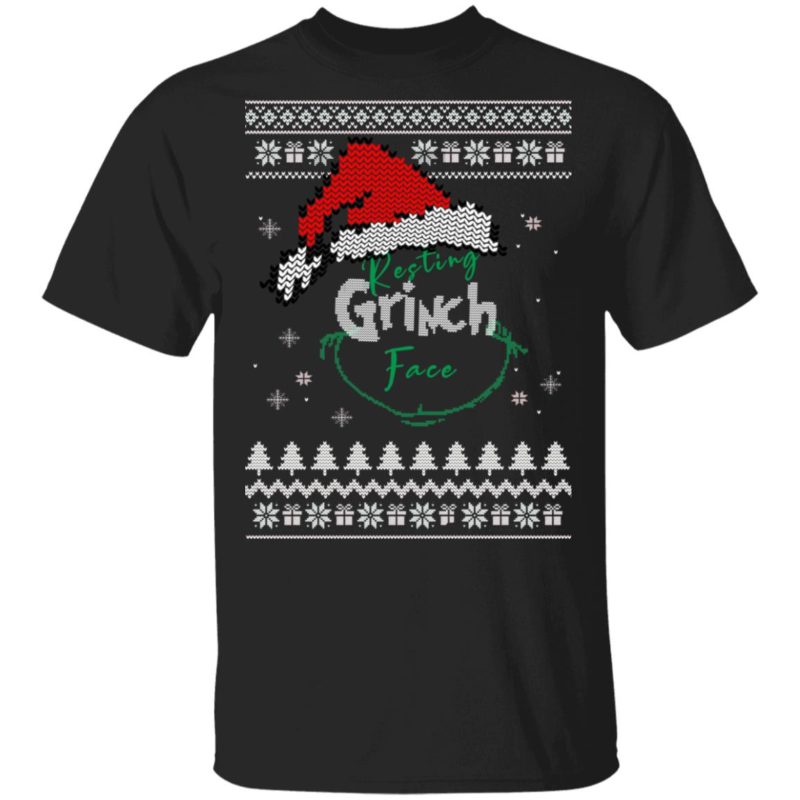 Resting Grinch Face Ugly Christmas Sweater, Hoodie