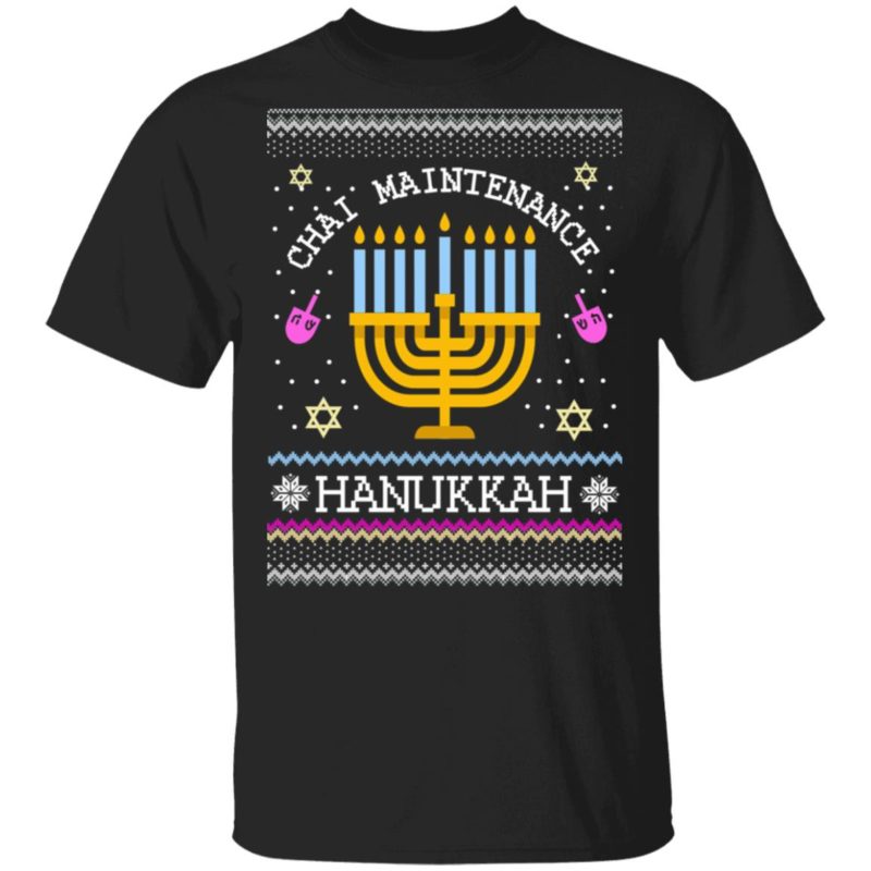 Chai Maintenance Hanukkah Ugly Christmas Sweater