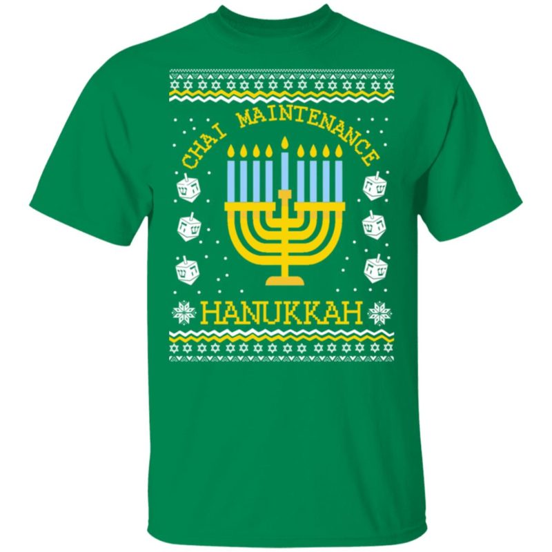 Hanukkah Ugly Christmas Sweater Chai Maintenance