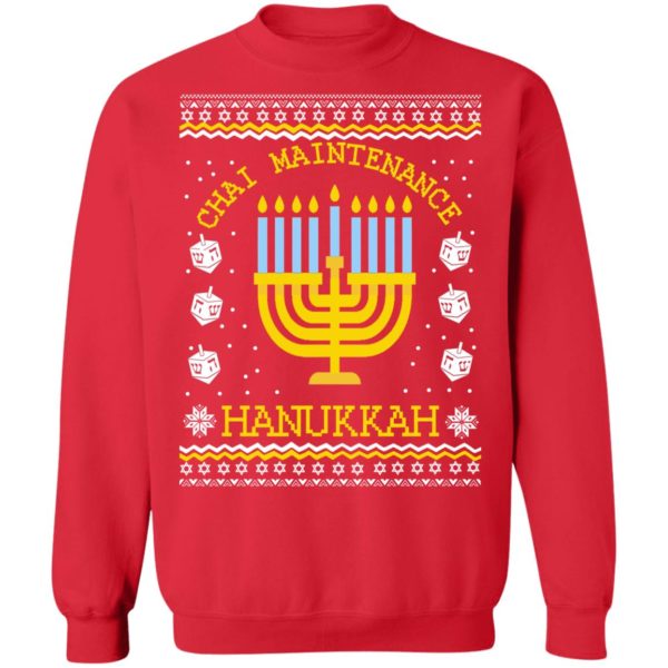 Hanukkah Ugly Christmas Sweater Chai Maintenance