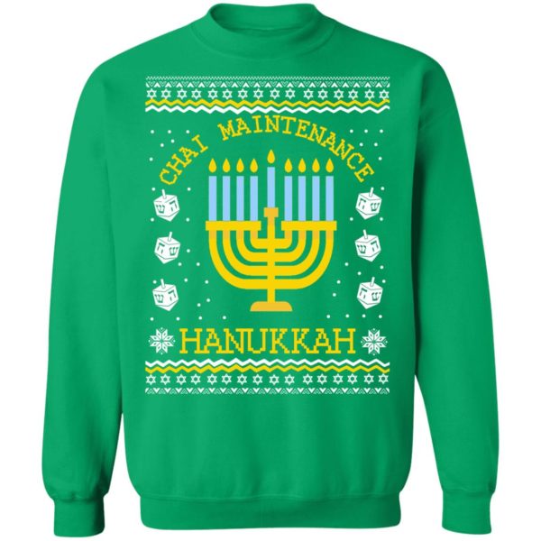 Hanukkah Ugly Christmas Sweater Chai Maintenance