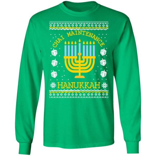 Hanukkah Ugly Christmas Sweater Chai Maintenance