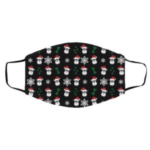 Schnauzer Dog Pattern Christmas Face Mask