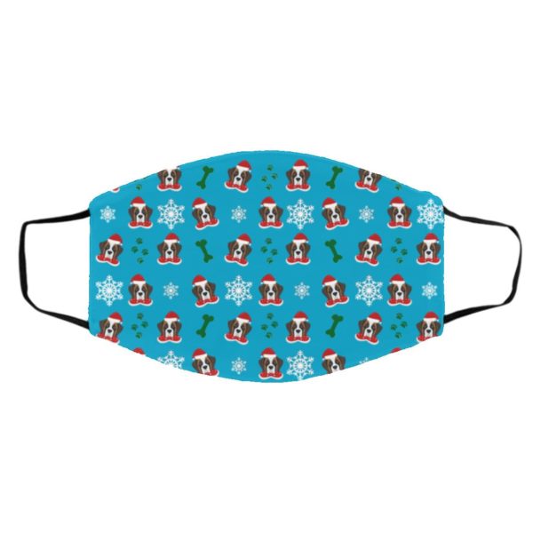 Saint Dog Pattern Christmas Face Mask