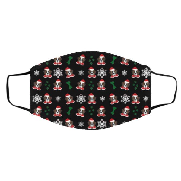 Saint Dog Pattern Christmas Face Mask