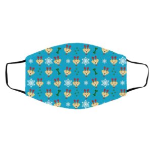 Labrador Dog Pattern Christmas Face Mask