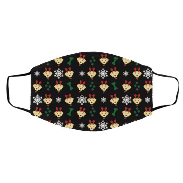 Labrador Dog Pattern Christmas Face Mask