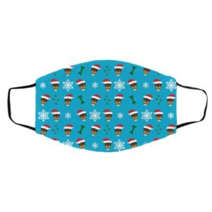 Rottweiler Dog Pattern Christmas Face Mask