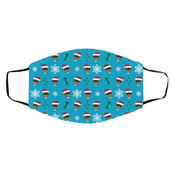 Rottweiler Dog Pattern Christmas Face Mask