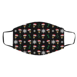 Rottweiler Dog Pattern Christmas Face Mask