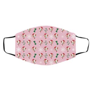 Jack Russell Dog Pattern Christmas Face Mask