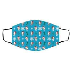 Jack Russell Dog Pattern Christmas Face Mask