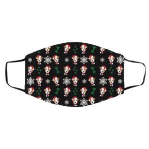 Jack Russell Dog Pattern Christmas Face Mask