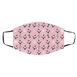 Pug Dog Pattern Christmas Face Mask