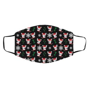 French Bulldog Pattern Christmas Face Mask