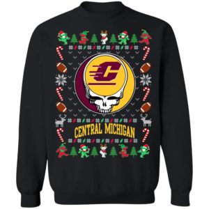Central Michigan Chippewas Gratefull Dead Ugly Christmas Sweater