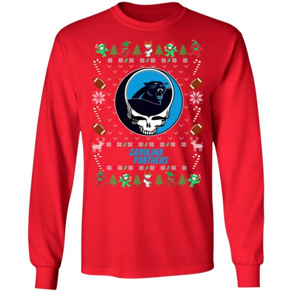 Carolina Panthers Gratefull Dead Ugly Christmas Sweater