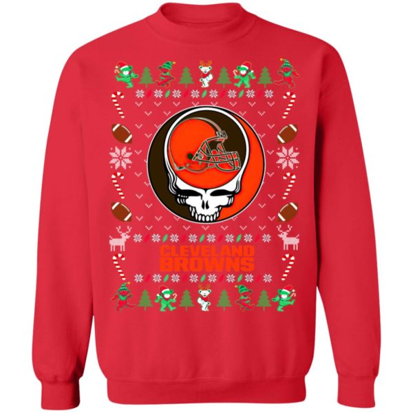 Cleveland Browns Gratefull Dead Ugly Christmas Sweater