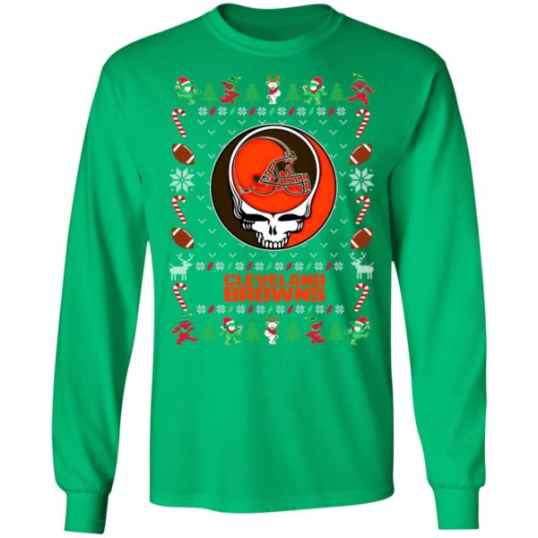 Cleveland Browns Gratefull Dead Ugly Christmas Sweater