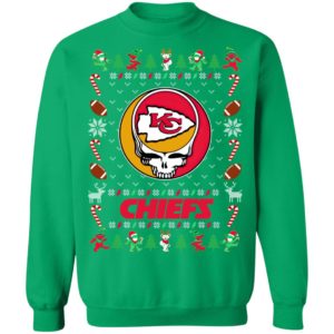Kansas City Chiefs Gratefull Dead Ugly Christmas Sweater