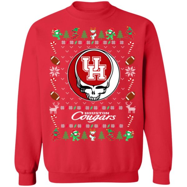 Houston Cougars Gratefull Dead Ugly Christmas Sweater