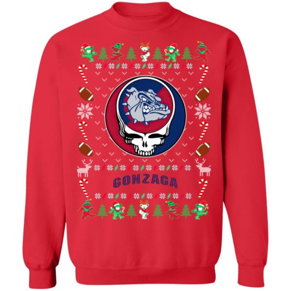 Gonzaga Bulldogs Gratefull Dead Ugly Christmas Sweater