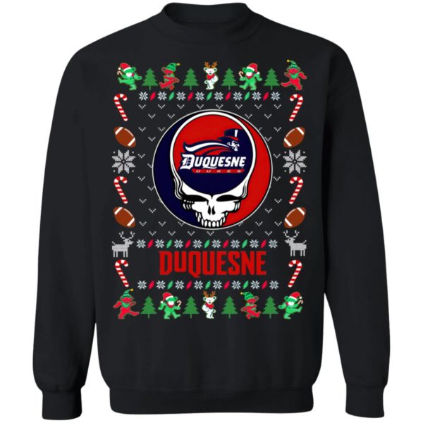 Duquesne Dukes Gratefull Dead Ugly Christmas Sweater