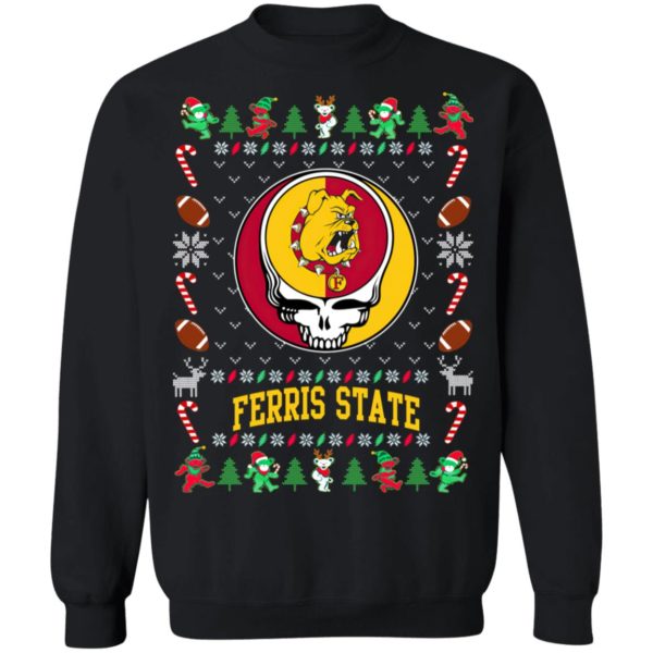 Ferris State Bulldogs Gratefull Dead Ugly Christmas Sweater