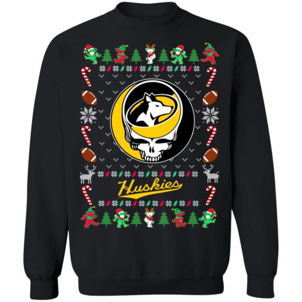 Michigan Tech Huskies Gratefull Dead Ugly Christmas Sweater