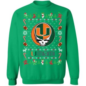 Miami Hurricanes Gratefull Dead Ugly Christmas Sweater