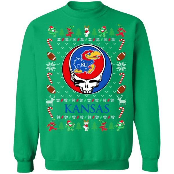 Kansas Jayhawks Gratefull Dead Ugly Christmas Sweater