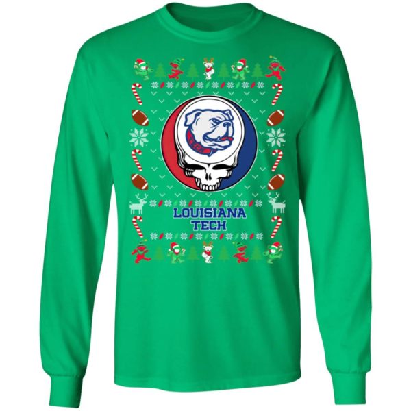 Louisiana Tech Bulldogs Gratefull Dead Ugly Christmas Sweater