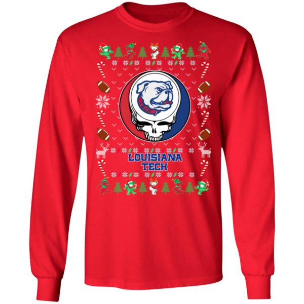 Louisiana Tech Bulldogs Gratefull Dead Ugly Christmas Sweater