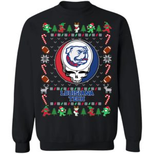 Louisiana Tech Bulldogs Gratefull Dead Ugly Christmas Sweater