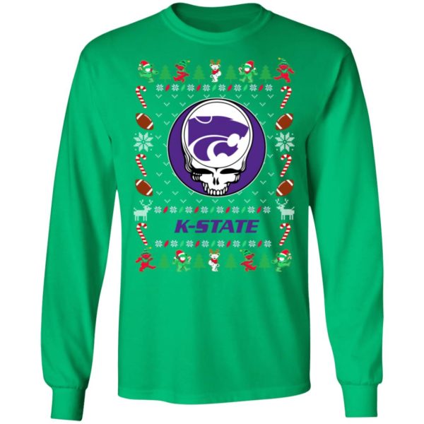 Kansas State Wildcats Gratefull Dead Ugly Christmas Sweater