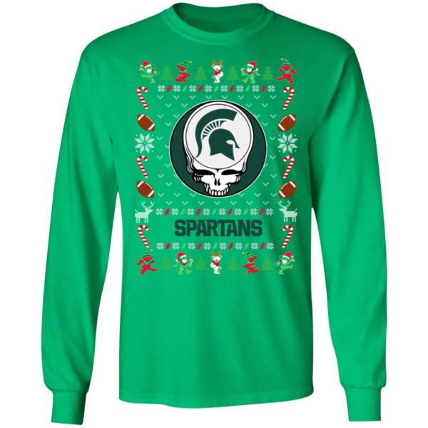 Michigan State Spartans Gratefull Dead Ugly Christmas Sweater