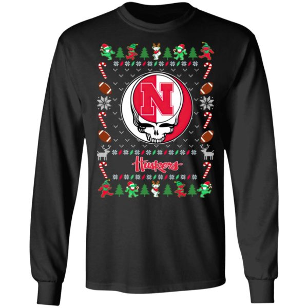 Nebraska Cornhuskers Gratefull Dead Ugly Christmas Sweater