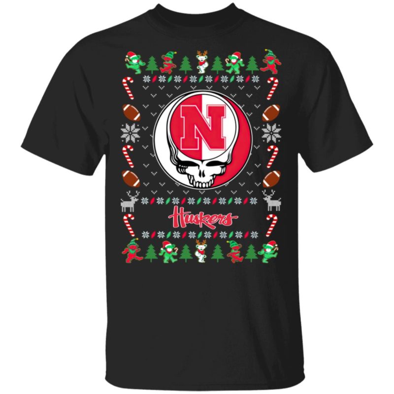 Nebraska Cornhuskers Gratefull Dead Ugly Christmas Sweater