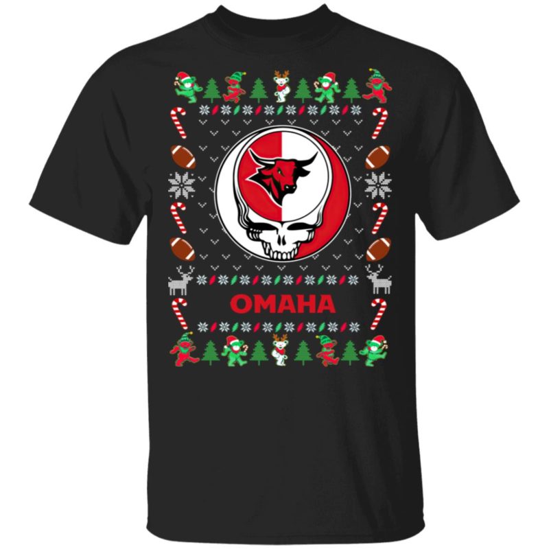 Nebraska Omaha Mavericks Gratefull Dead Ugly Christmas Sweater