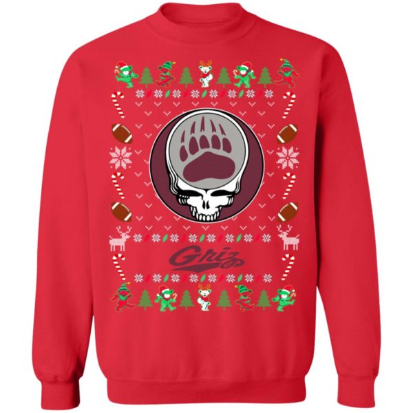 Montana Grizzlies Gratefull Dead Ugly Christmas Sweater