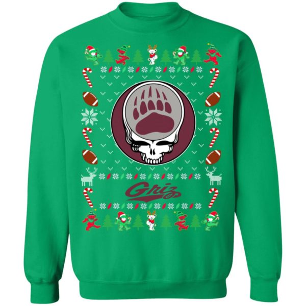 Montana Grizzlies Gratefull Dead Ugly Christmas Sweater