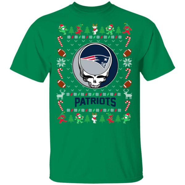 New England Patriots Gratefull Dead Ugly Christmas Sweater