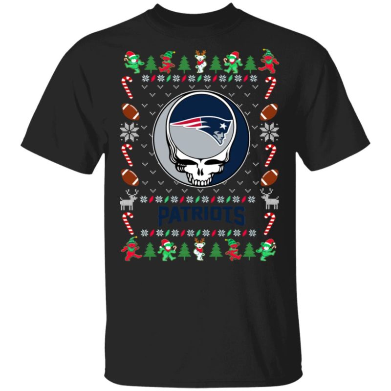 New England Patriots Gratefull Dead Ugly Christmas Sweater