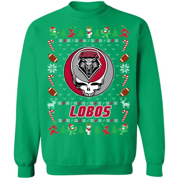 New Mexico Lobos Gratefull Dead Ugly Christmas Sweater