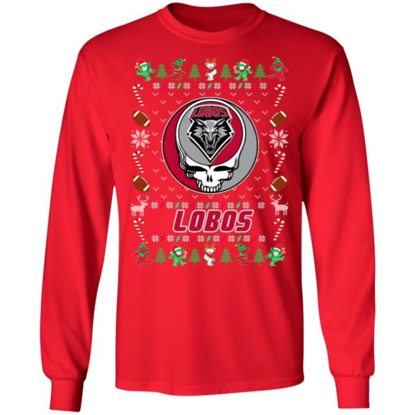New Mexico Lobos Gratefull Dead Ugly Christmas Sweater
