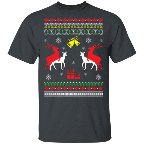 Reindeer Humping Fuck Funny Ugly Christmas Sweatshirt
