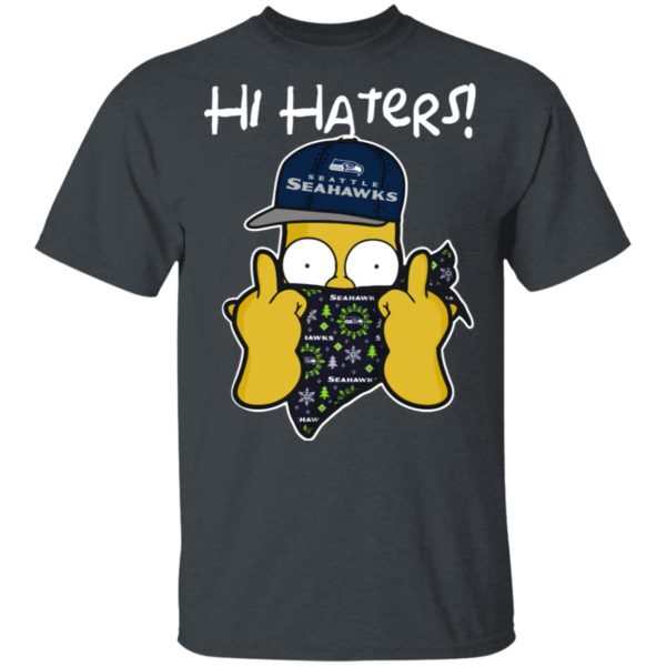 Hi Hater The Simpsons Christmas Gangster Seattle Seahawks Shirt