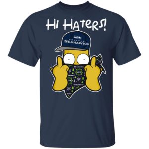 Hi Hater The Simpsons Christmas Gangster Seattle Seahawks Shirt