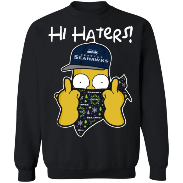 Hi Hater The Simpsons Christmas Gangster Seattle Seahawks Shirt