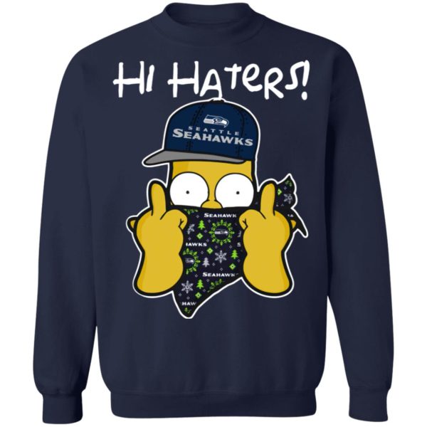 Hi Hater The Simpsons Christmas Gangster Seattle Seahawks Shirt